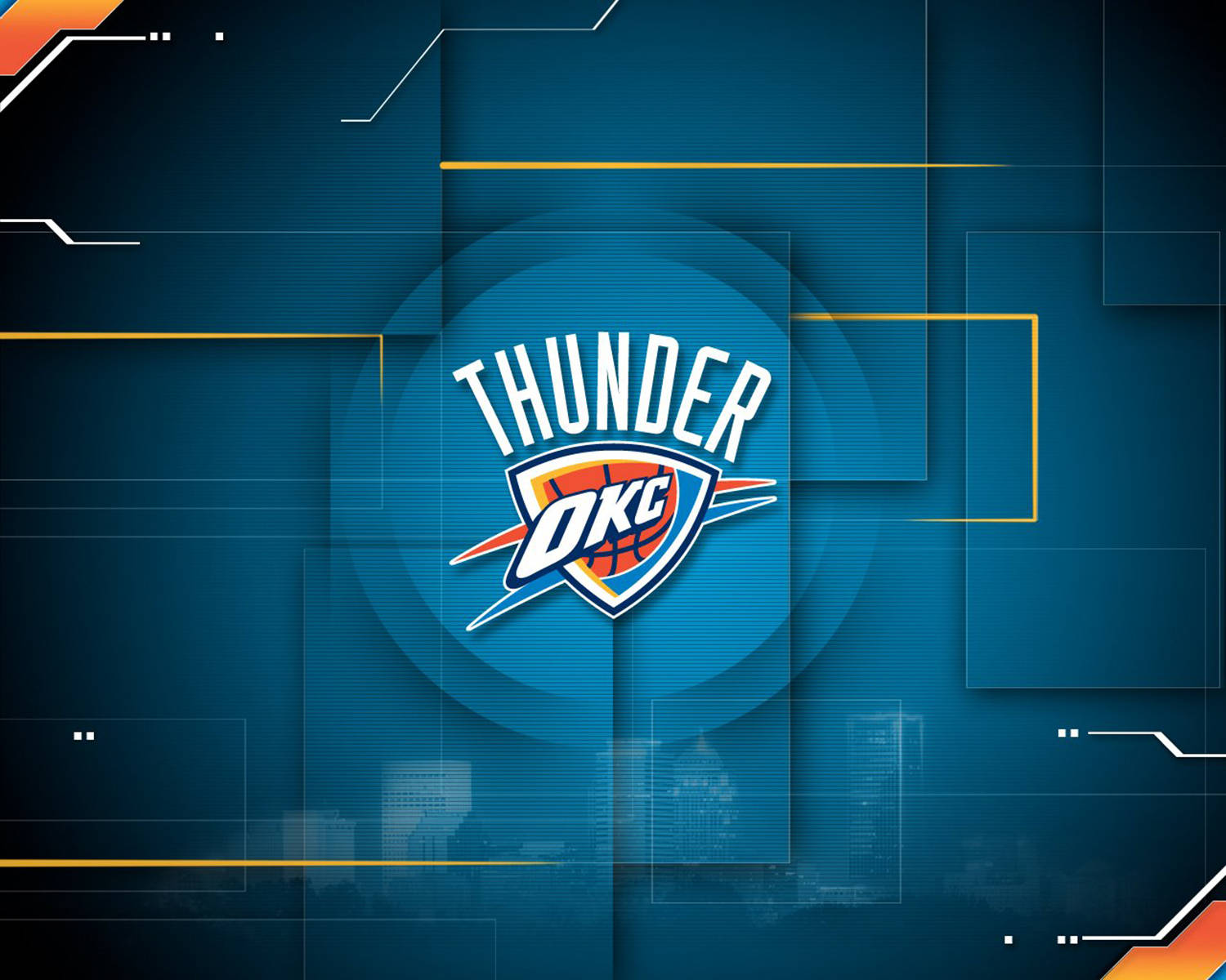 Oklahoma City Thunder Sci-fi Design Wallpaper