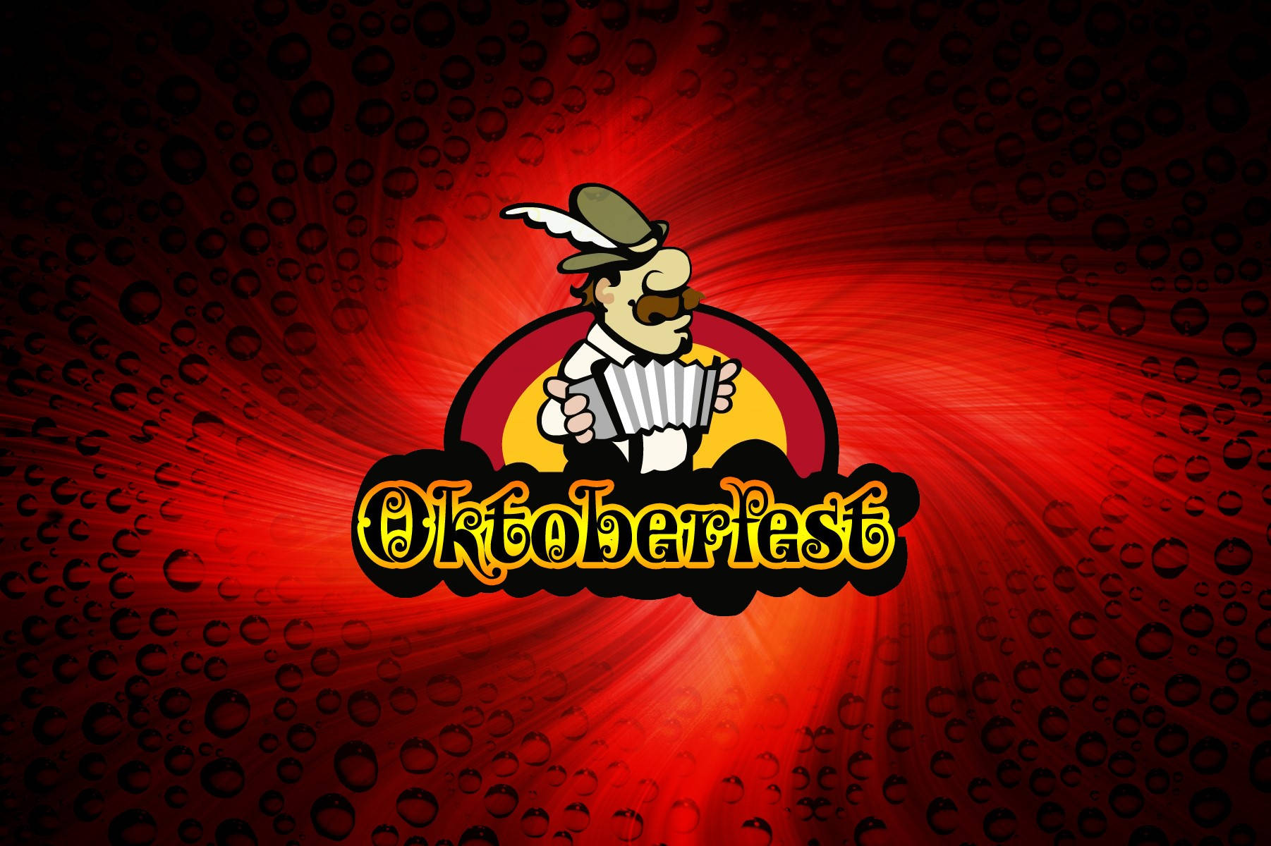 Oktoberfest Accordion Man Wallpaper