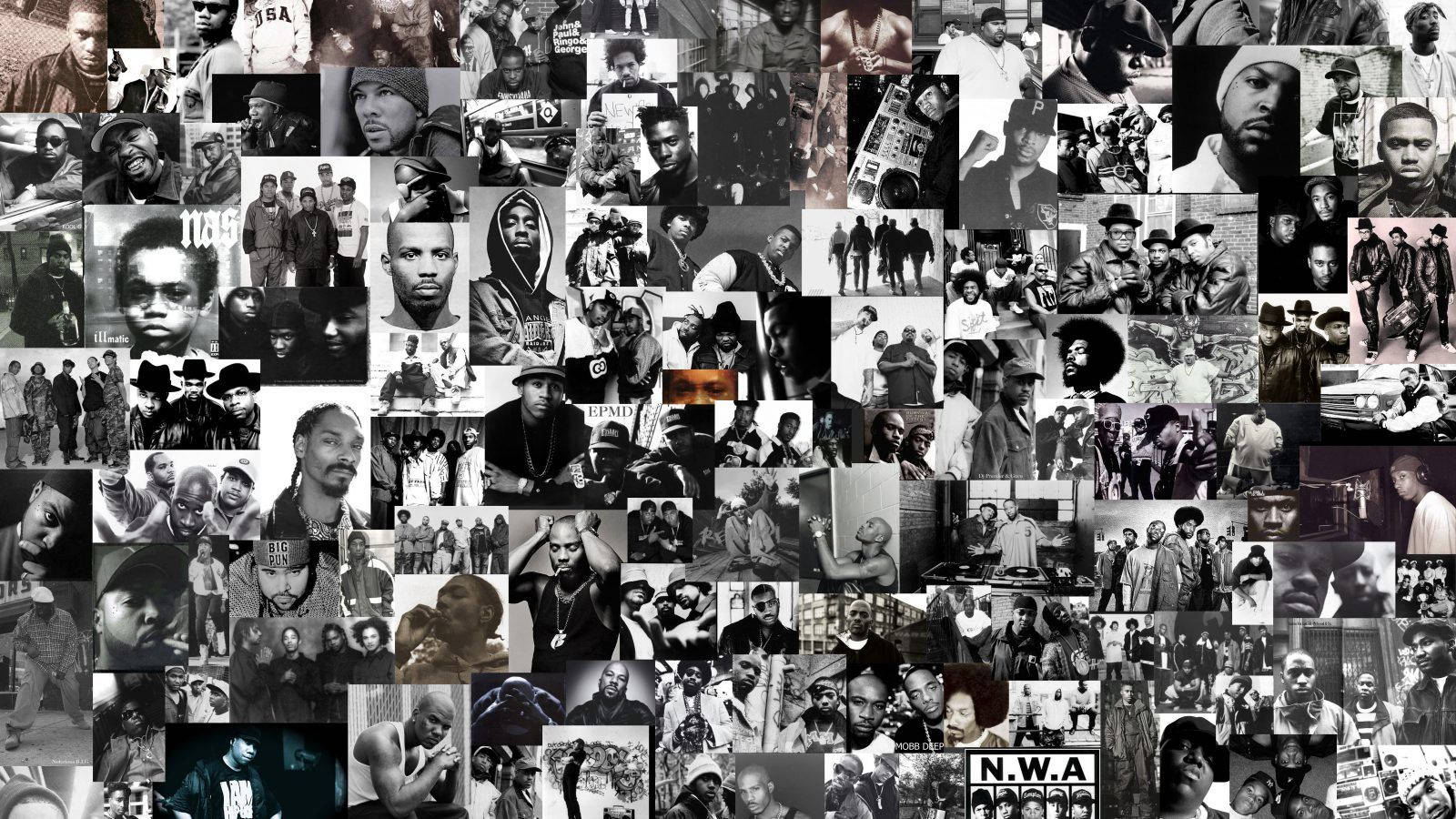 Old School Hip-hop Artists Collage Wallpaper