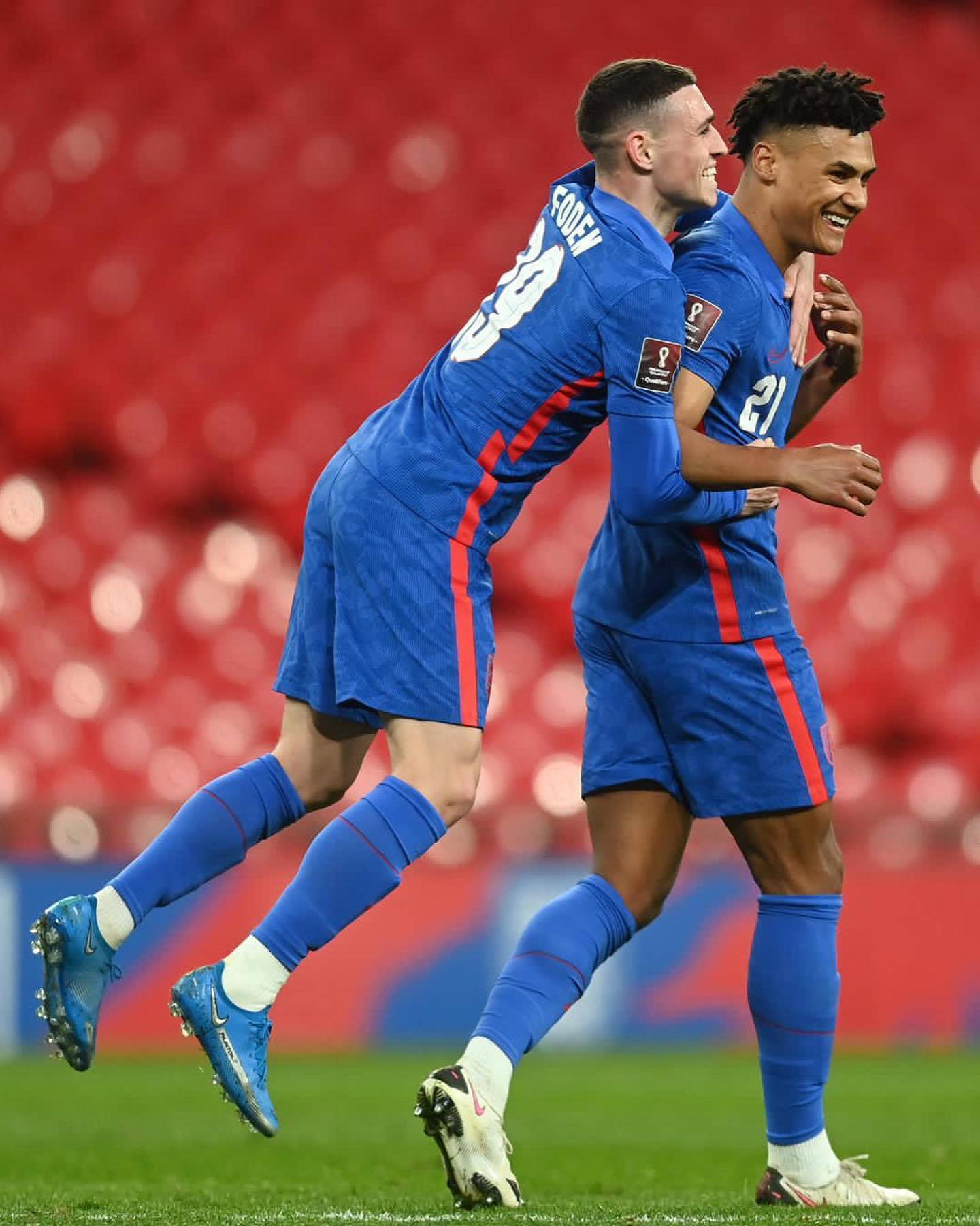 Ollie Watkins Receives Hug From Teammate Wallpaper