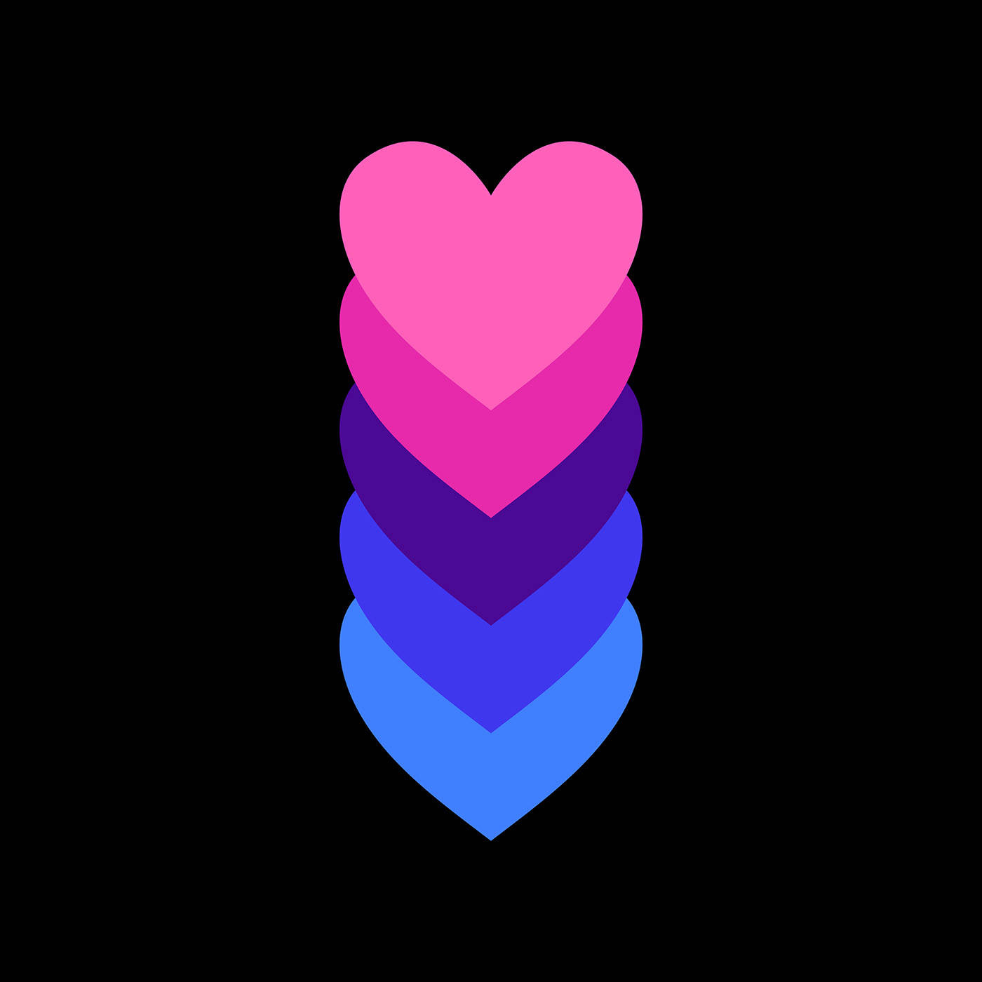 Omnisexual Pastel-colored Hearts Wallpaper