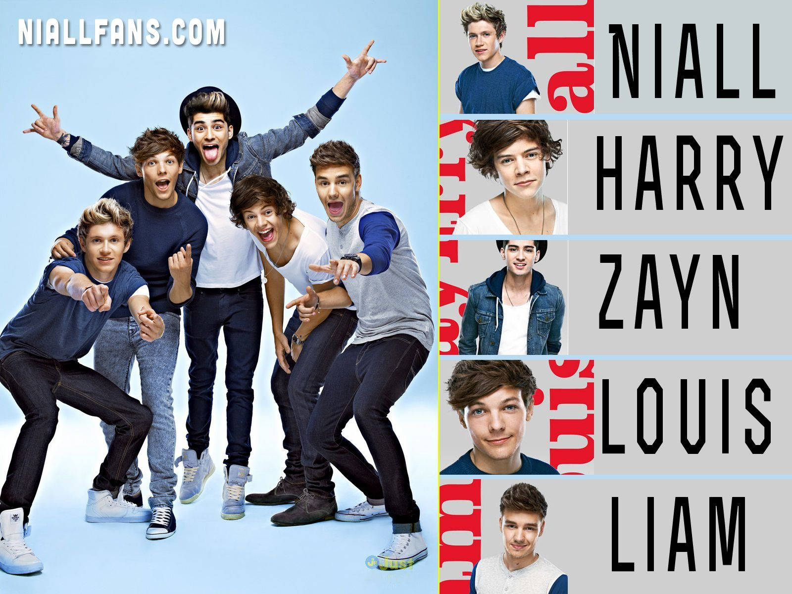 One Direction Members Poster Wallpaper