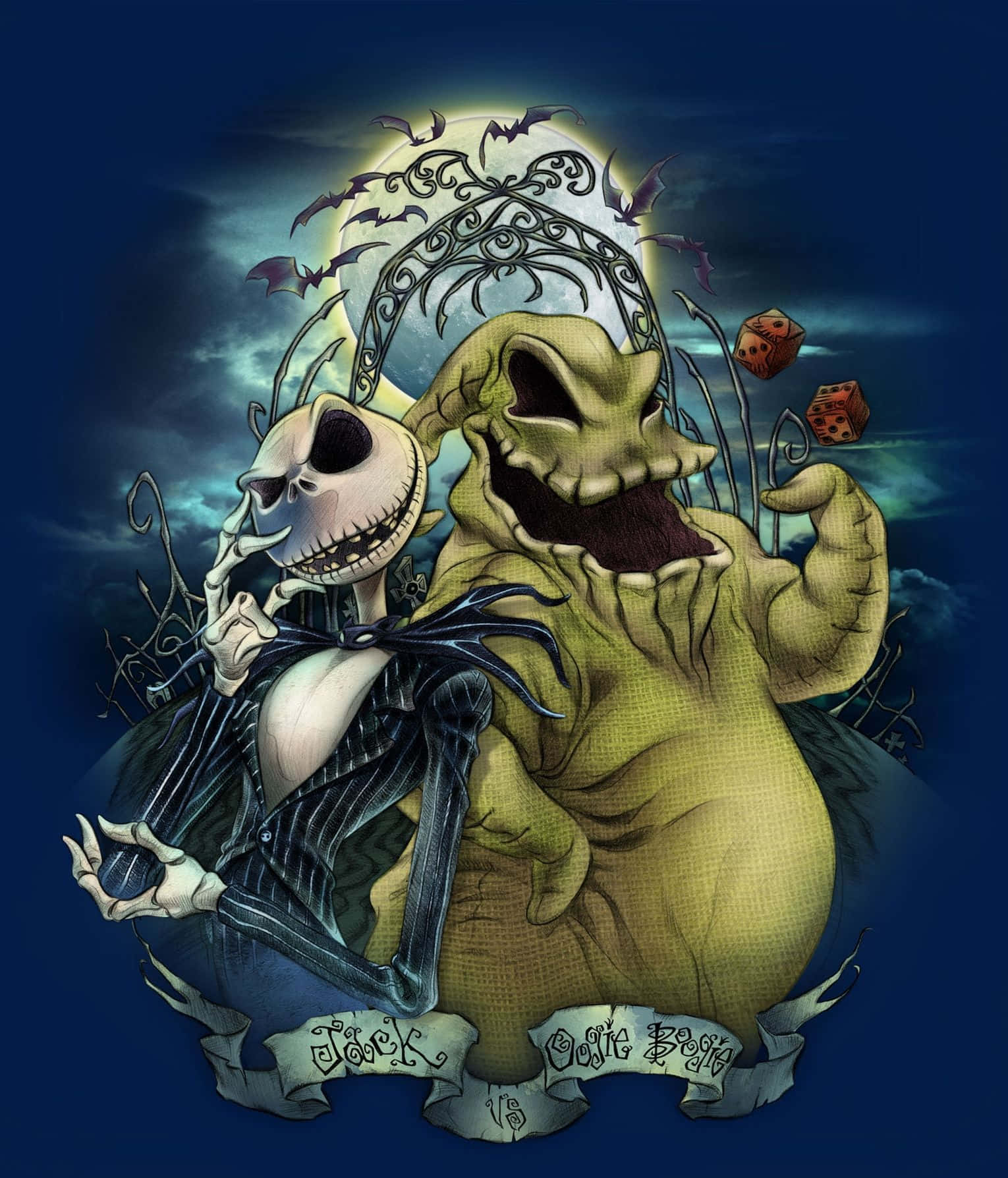 Oogie Boogie And Jack Skellington Wallpaper