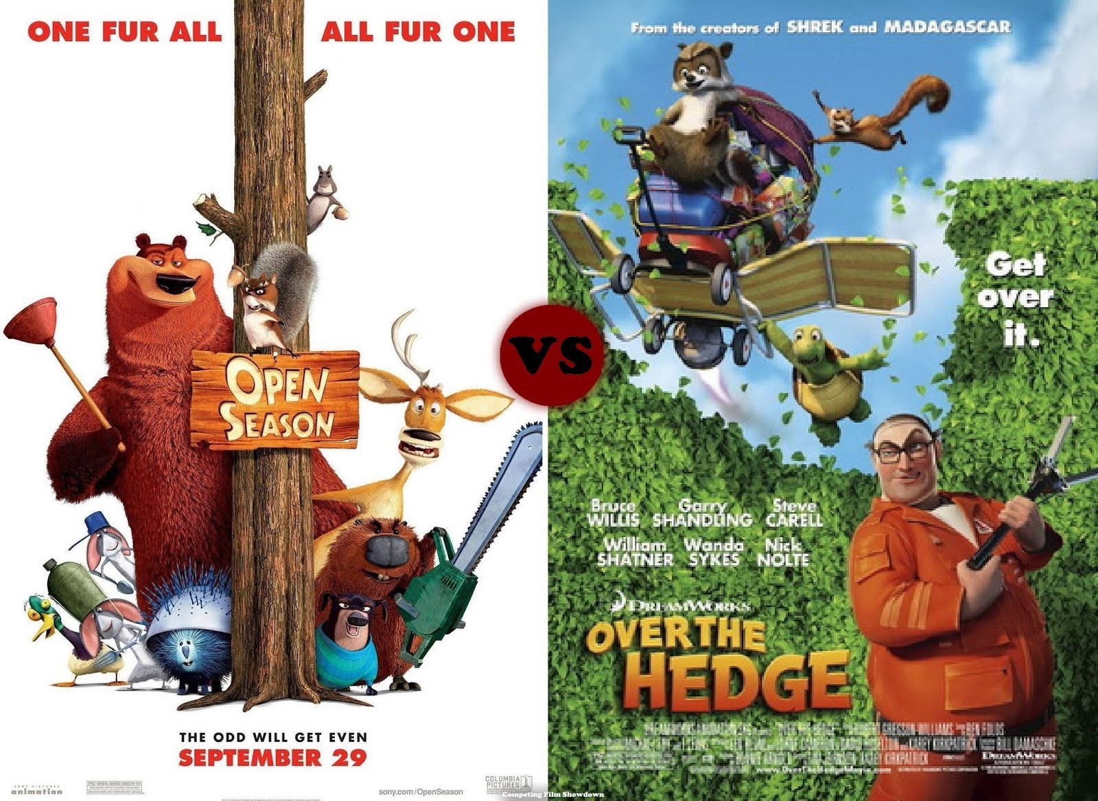 Open Season And Over The Hedge Poster Wallpaper