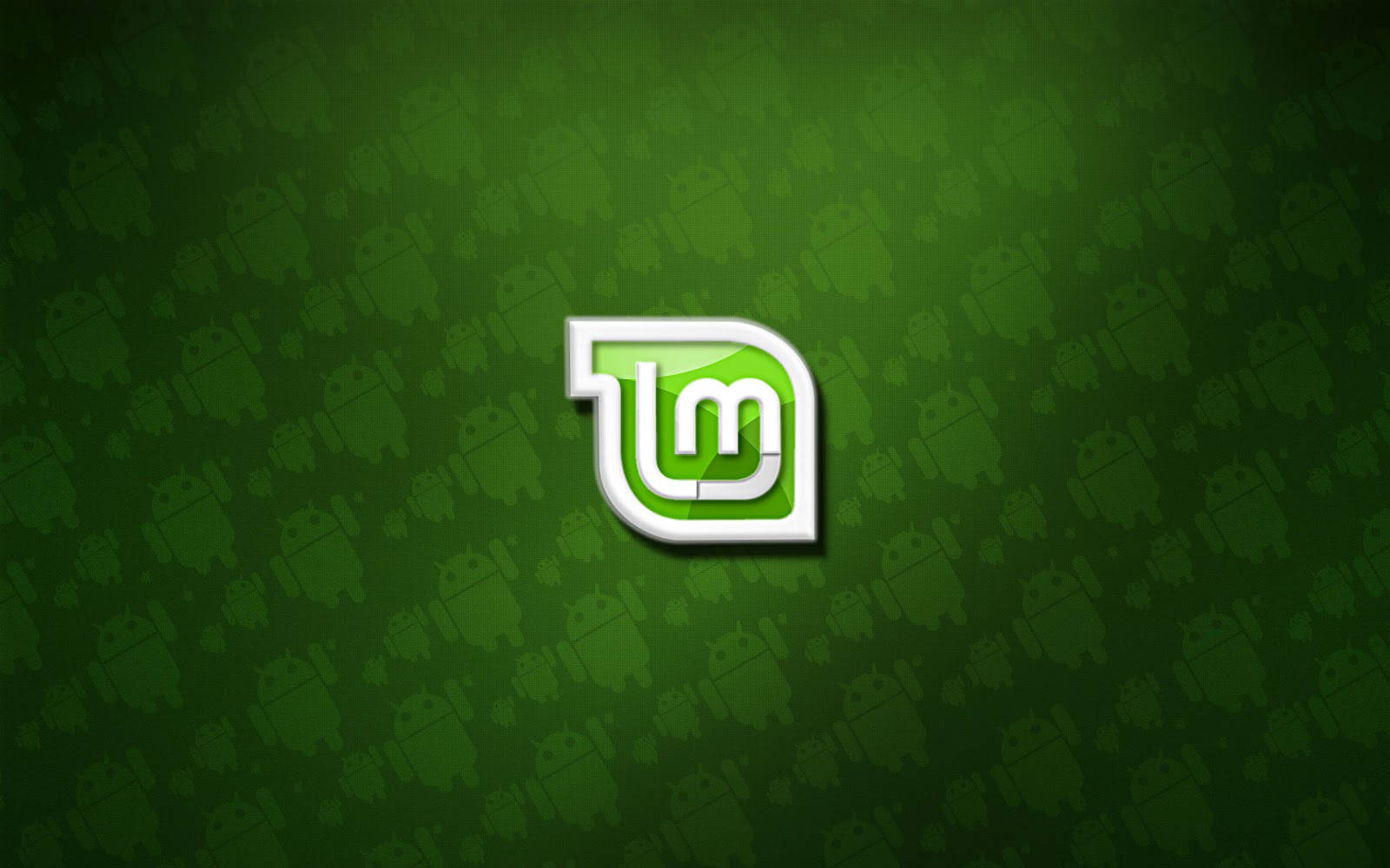 Operating System Linux Mint And Android Logo Wallpaper