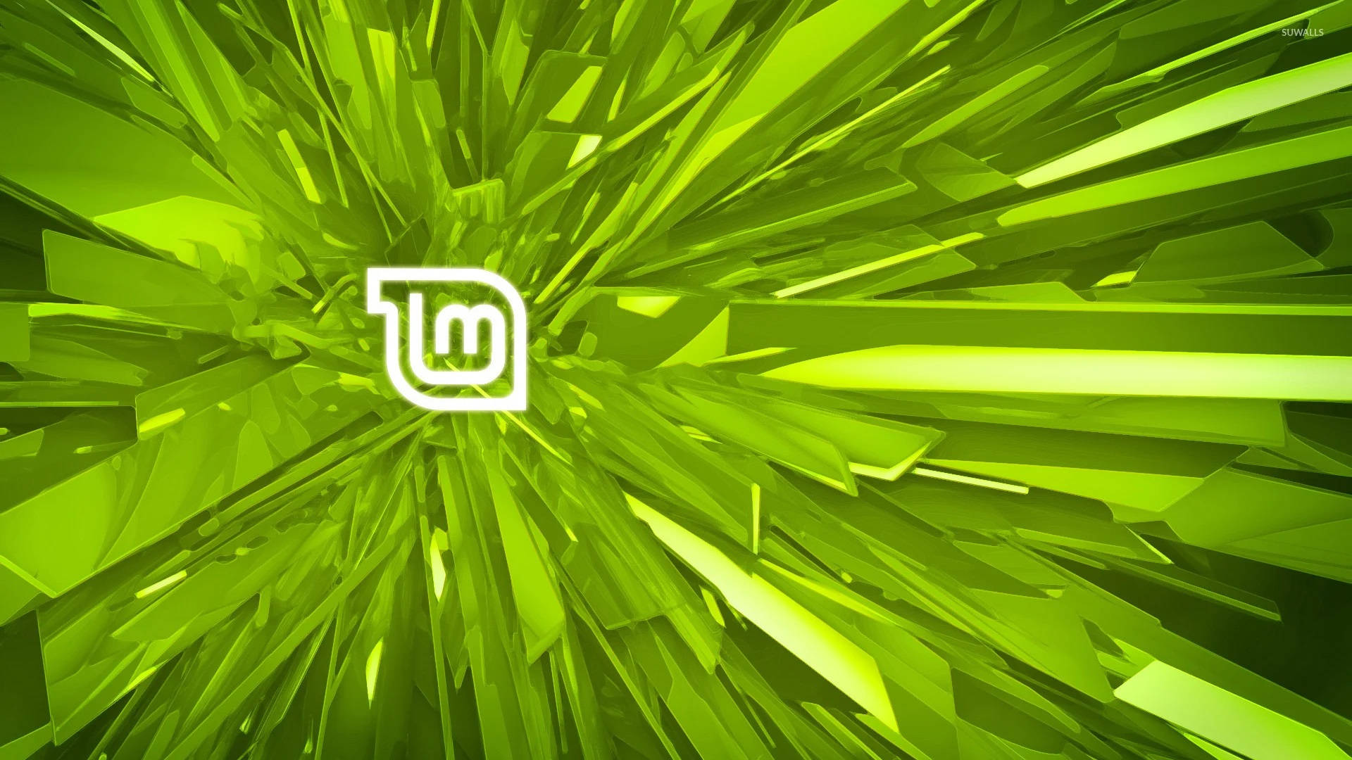 Operating System Linux Mint Logo 3d Spikes Effect Wallpaper