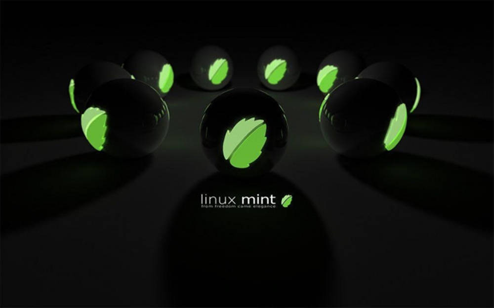 Operating System Linux Mint Logo In Balls Wallpaper