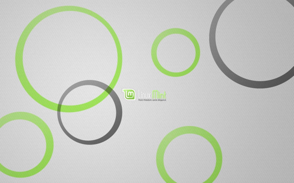 Operating System Linux Mint Logo With Circles Wallpaper