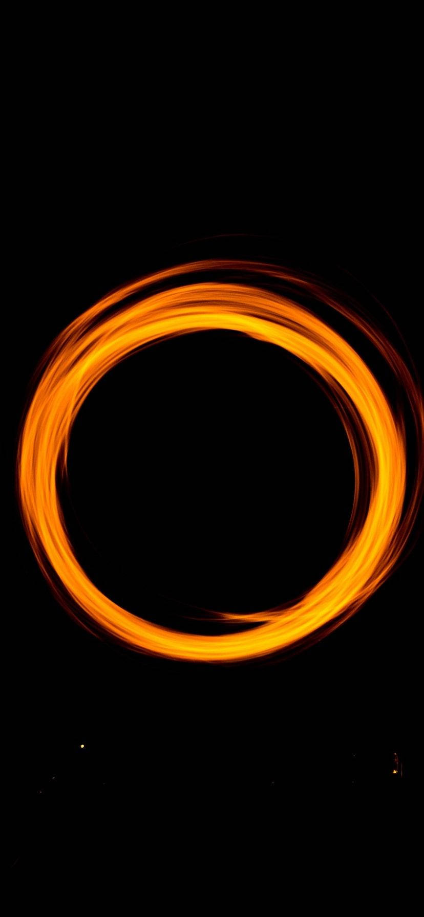 Orange Circle With Flare Wallpaper