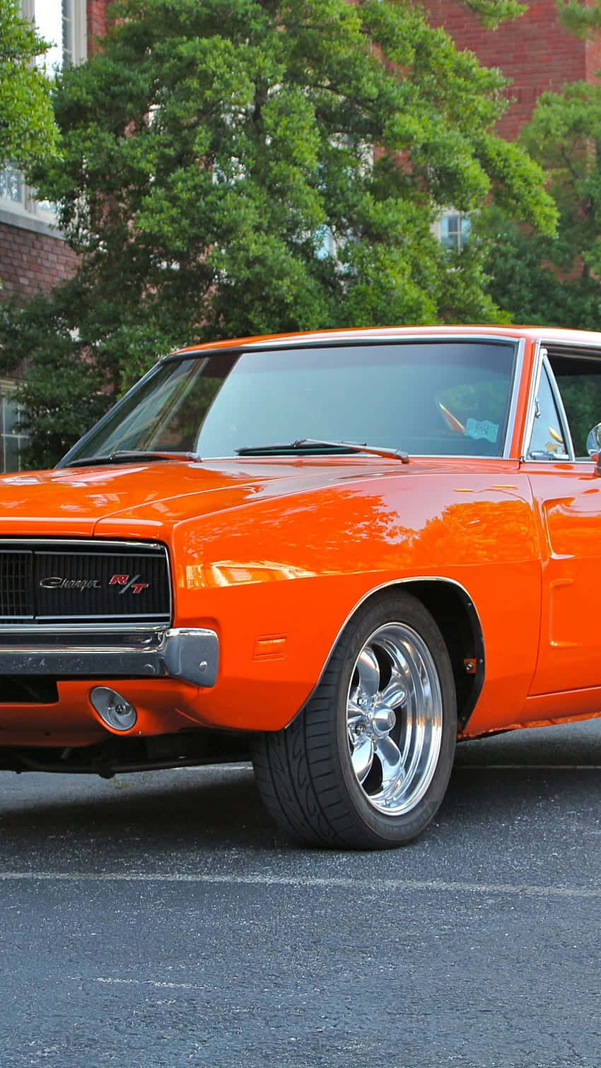 Orange Dodge Charger R T Classic Car Wallpaper