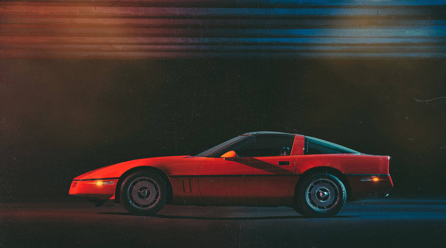 Orange Red C4 Corvette Wallpaper