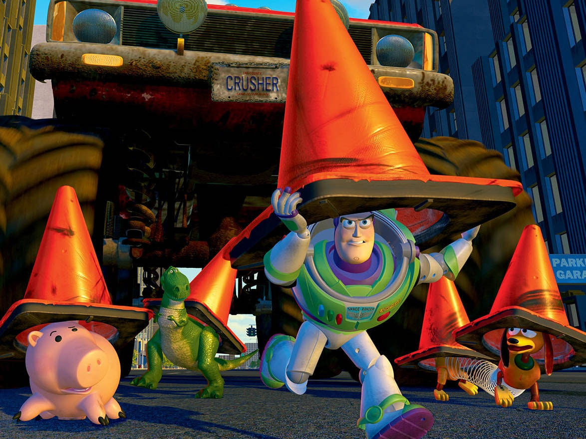 Orange Traffic Cones Toy Story 2 Wallpaper