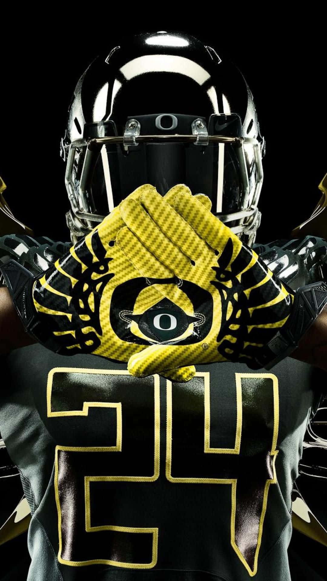 Oregon Ducks Football Team In Action Wallpaper