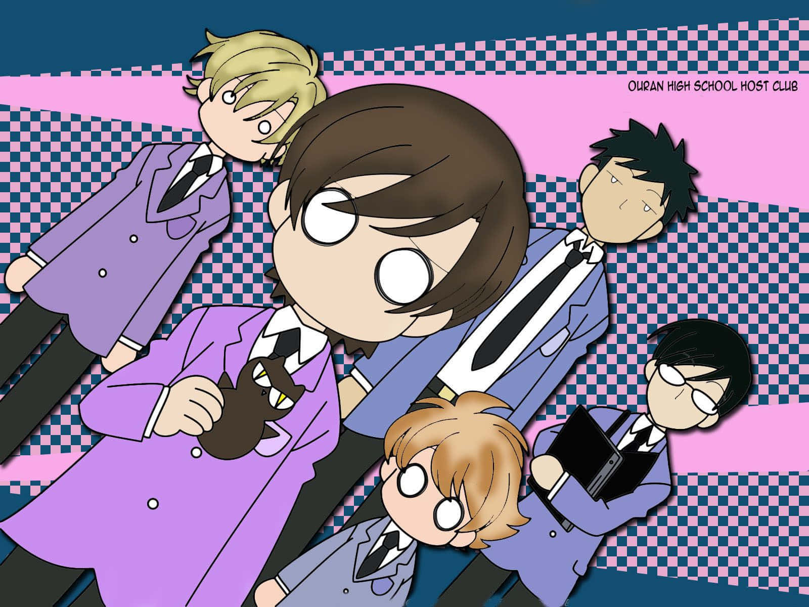 Ouran High School Host Club Enjoying Time Together Wallpaper