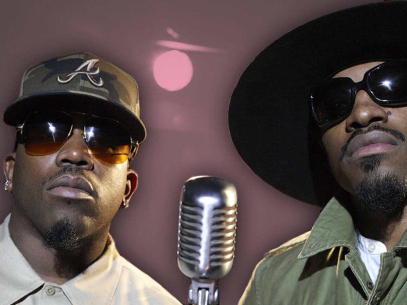 Outkast Duo, Big Boi & Andre 3000 In Dynamic Pose Wallpaper