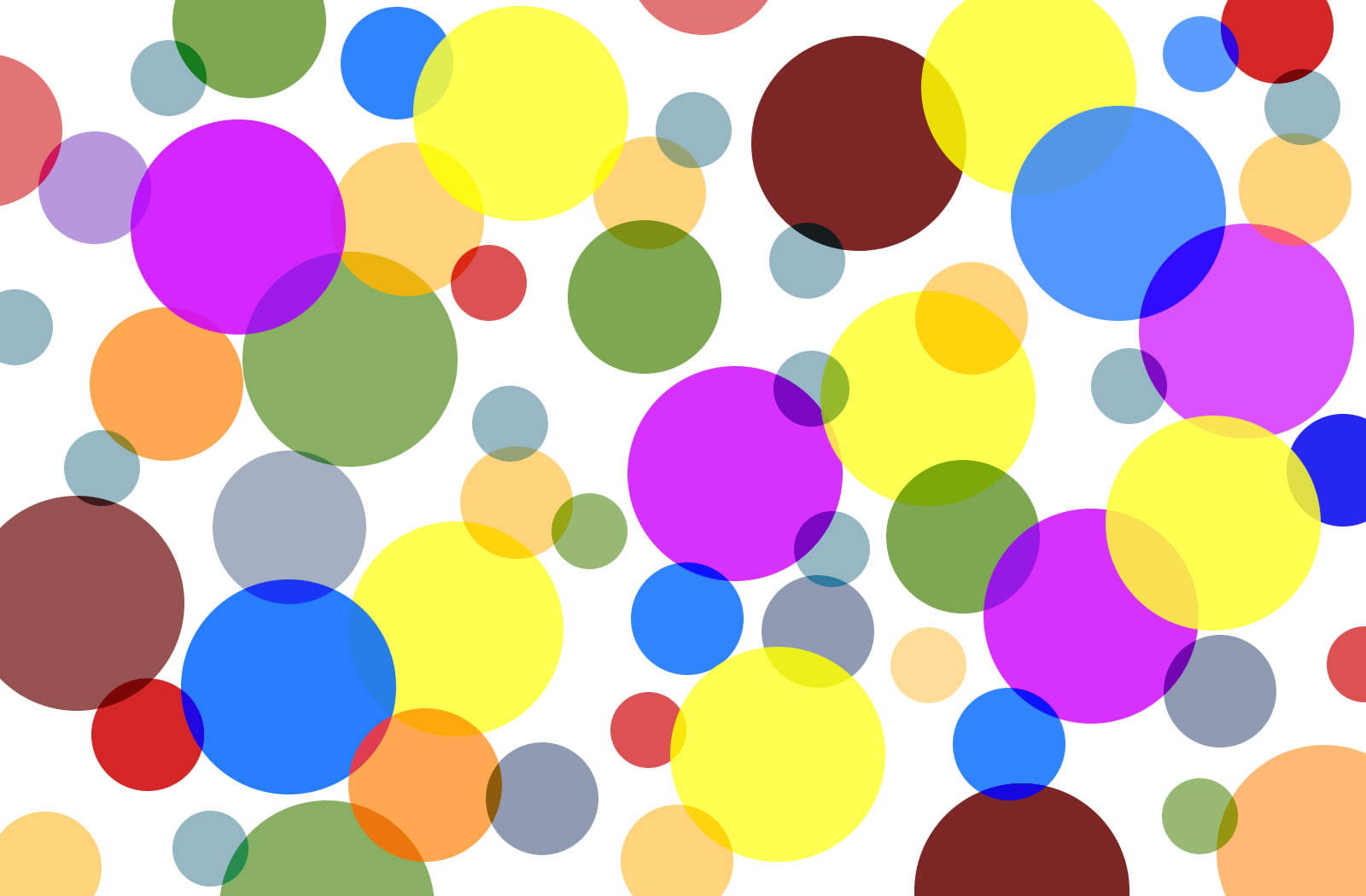 Overlapping Colorful Balls Wallpaper