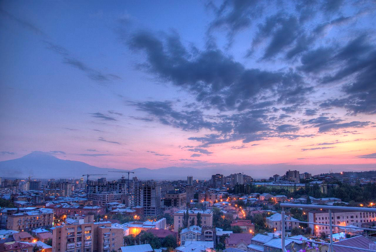 Overlooking Yerevan's Buildings Wallpaper