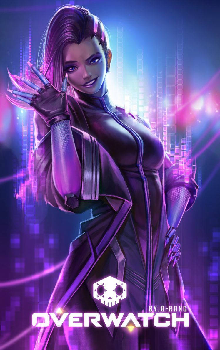 Overwatch Phone Sombra Wave Wallpaper