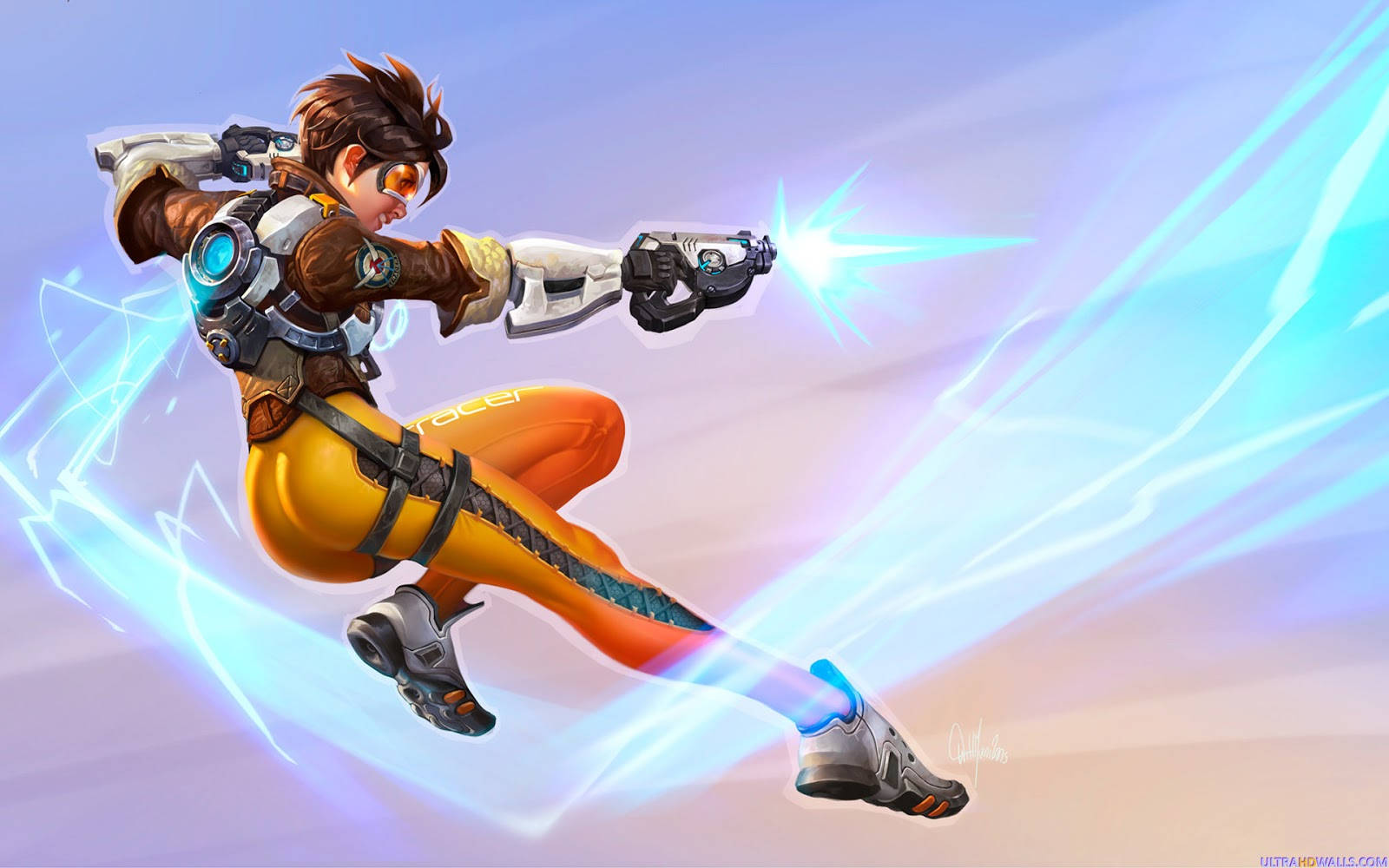 Overwatch Tracer In Action Hd Wallpaper