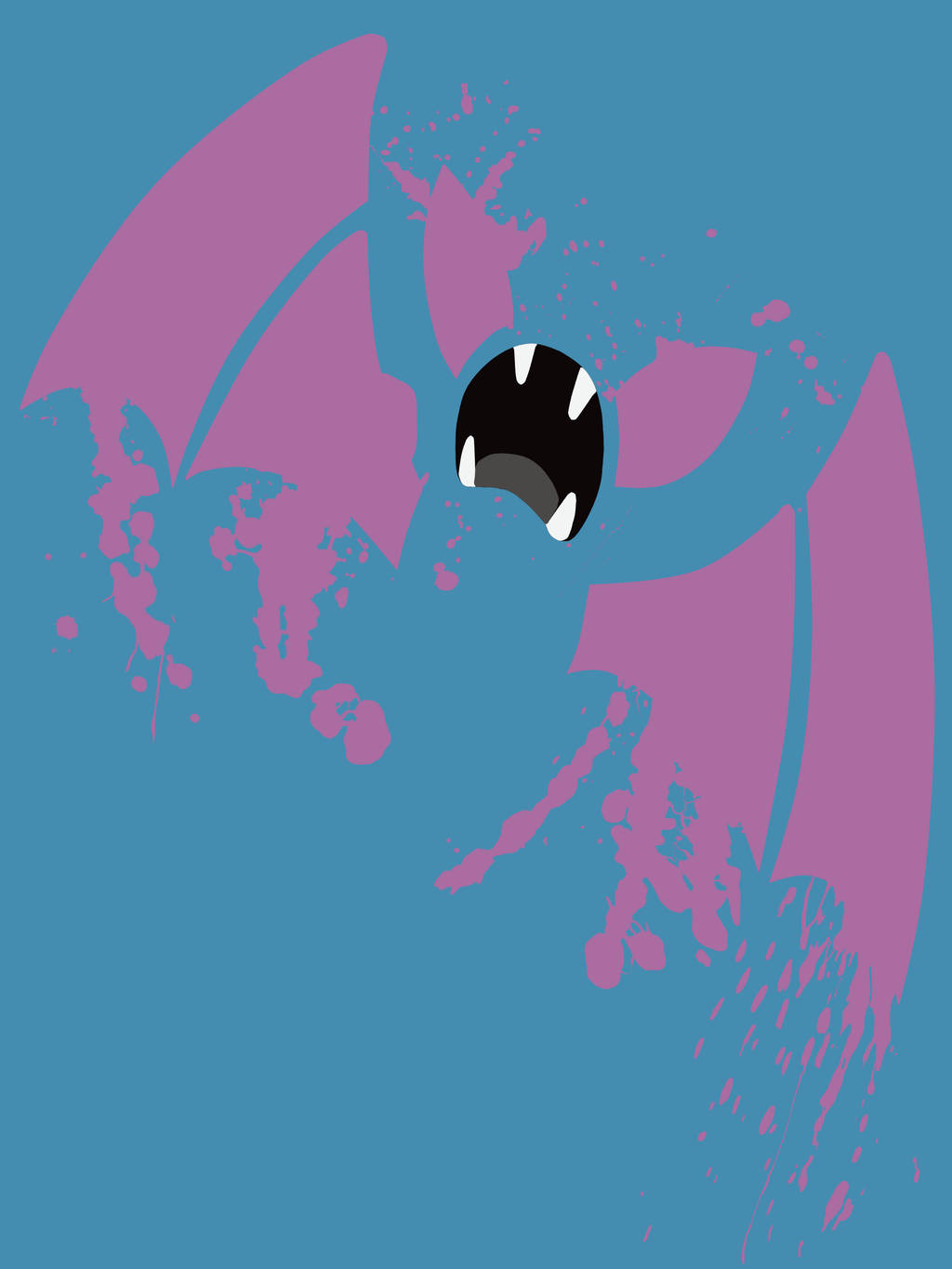 Paint Splatter Zubat Wallpaper