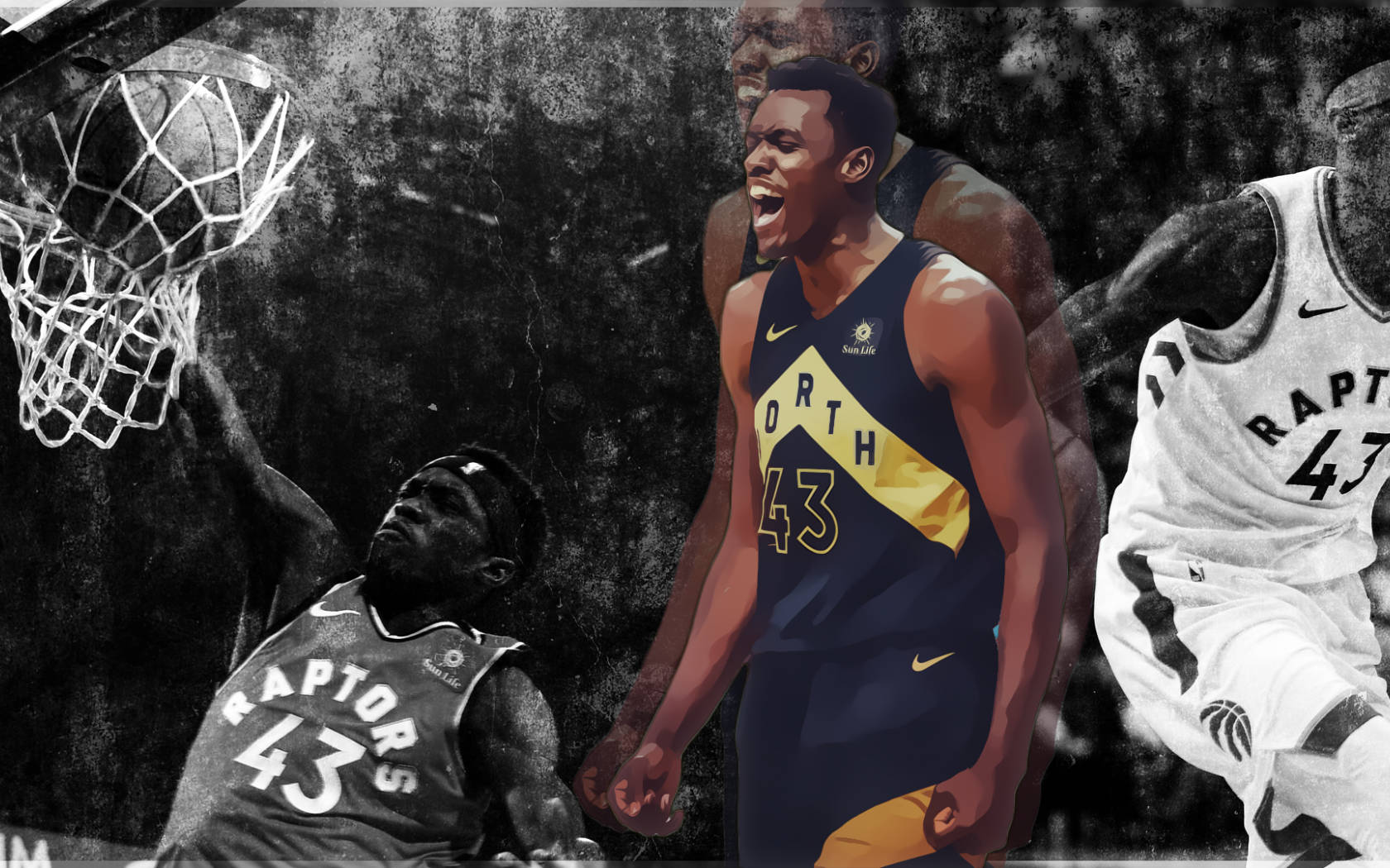 Pascal Siakam Digital Painting Wallpaper