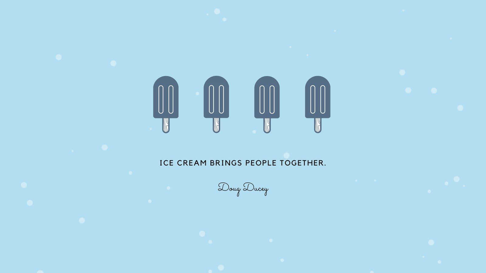 Pastel Blue Aesthetic Popsicles Desktop Wallpaper