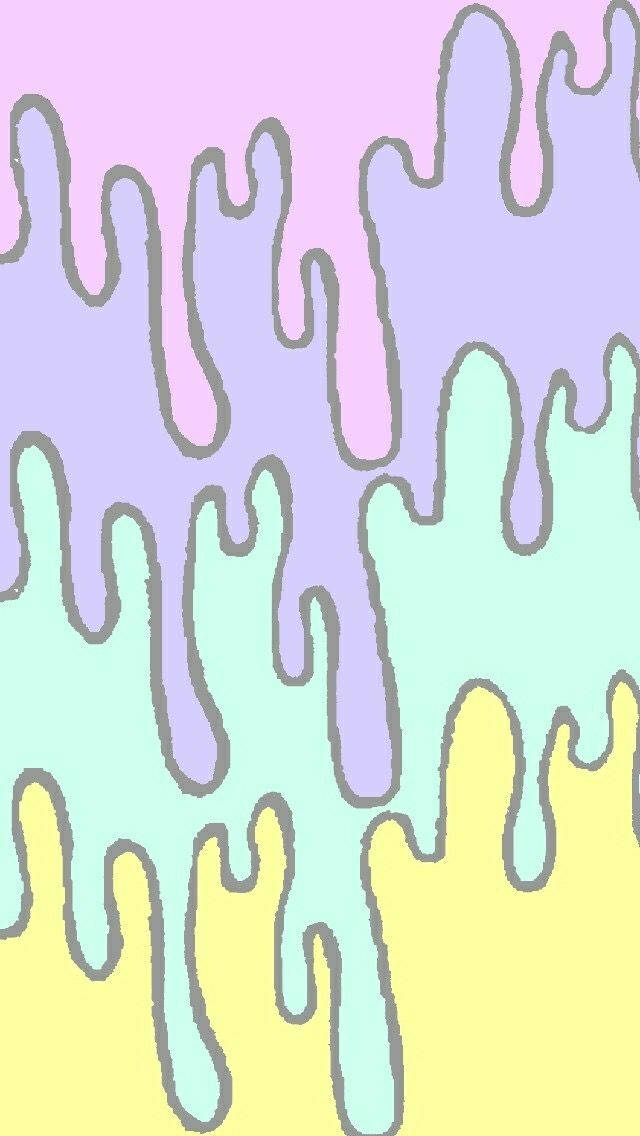 Pastel Goth Dripping Colors Wallpaper