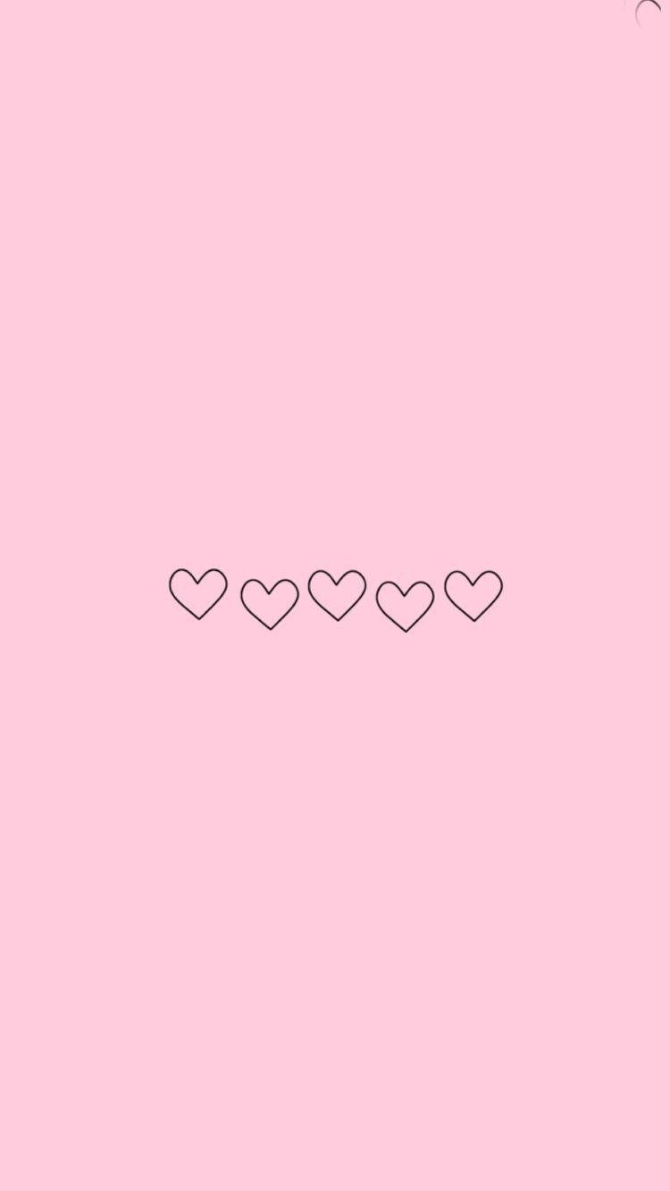 Pastel Pink Hearts Iphone Wallpaper