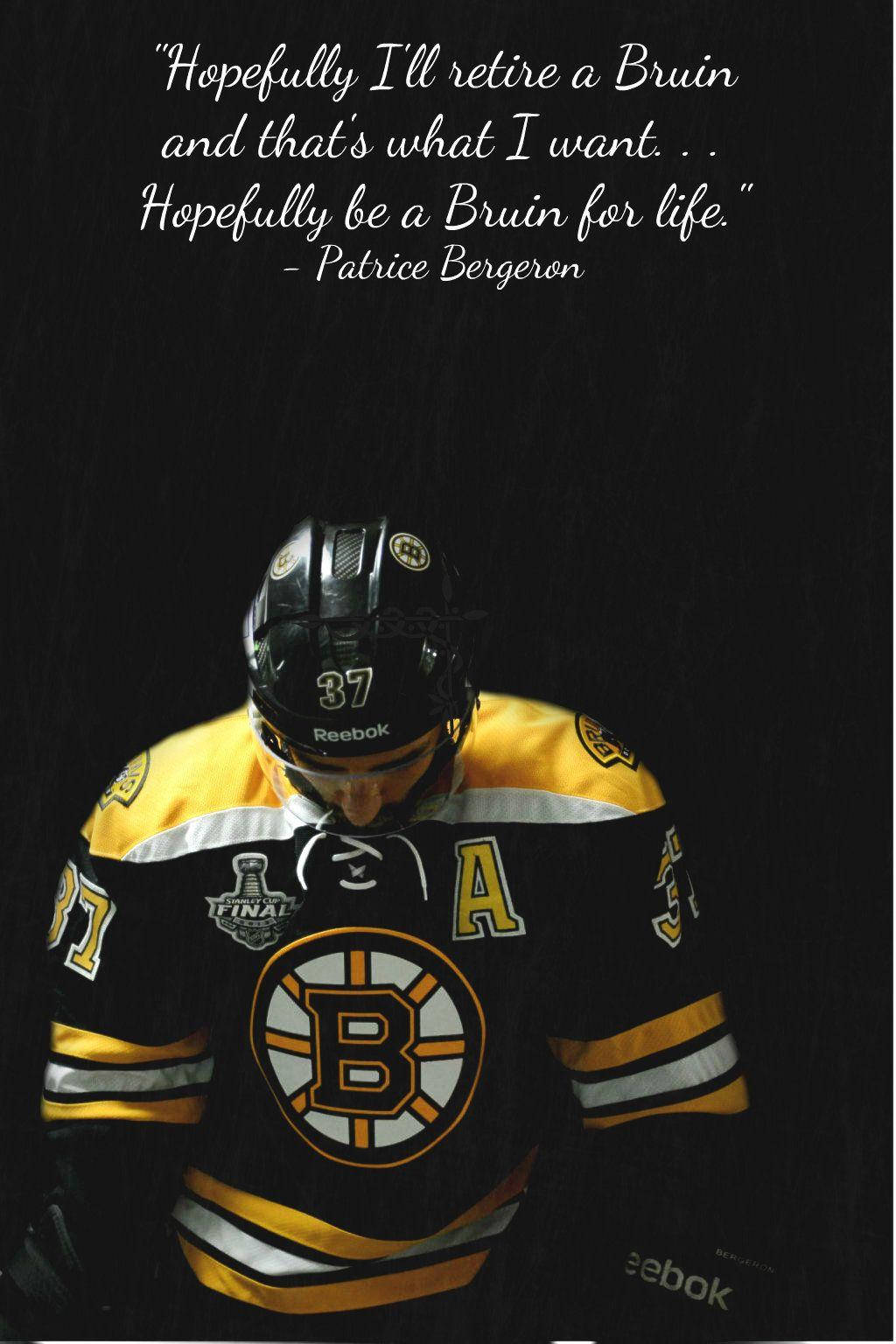 Patrice Bergeron Bruin For Life Wallpaper