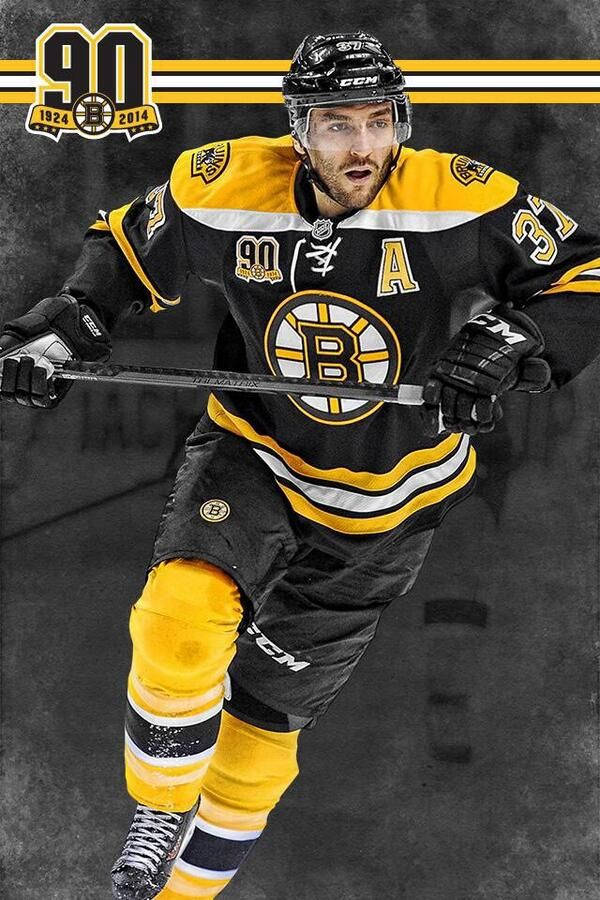 Patrice Bergeron Celebrating His 90th Year With The Boston Bruins Wallpaper