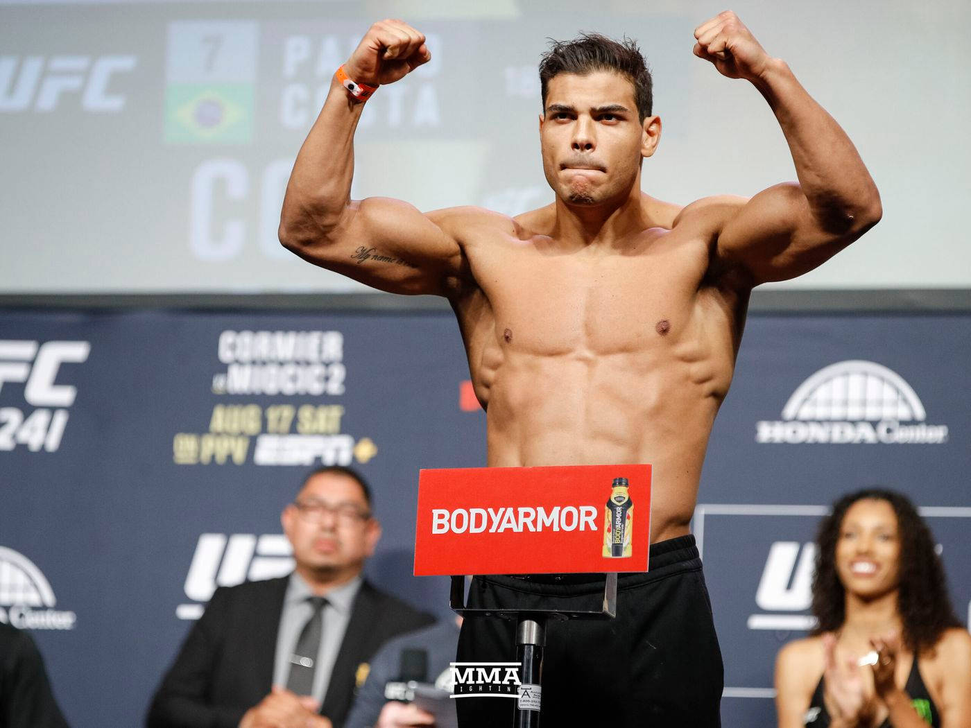 Paulo Costa, Ufc Middleweight Fighter, Posing At Weigh-in Wallpaper