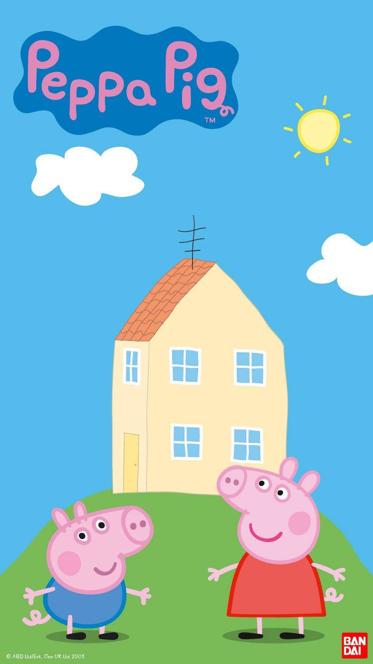 Peppa Pig And Her House Wallpaper