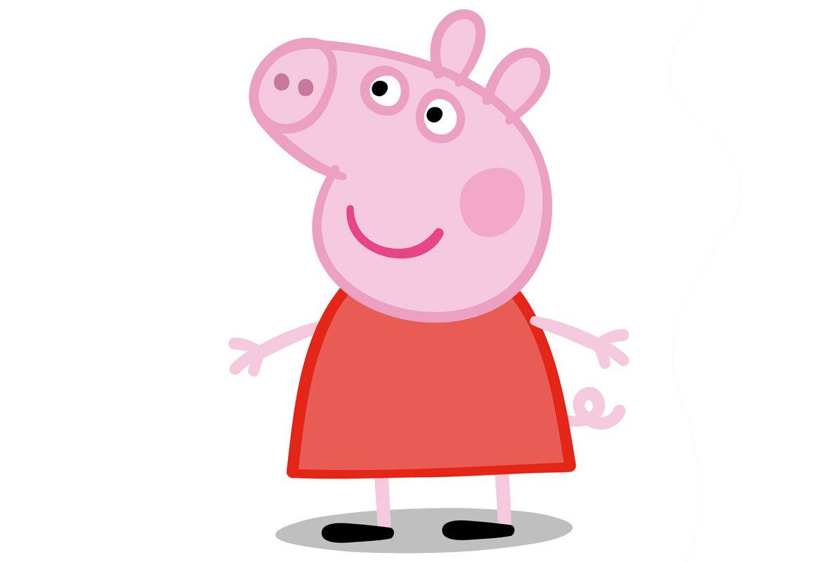 Peppa Pig In White Background Wallpaper