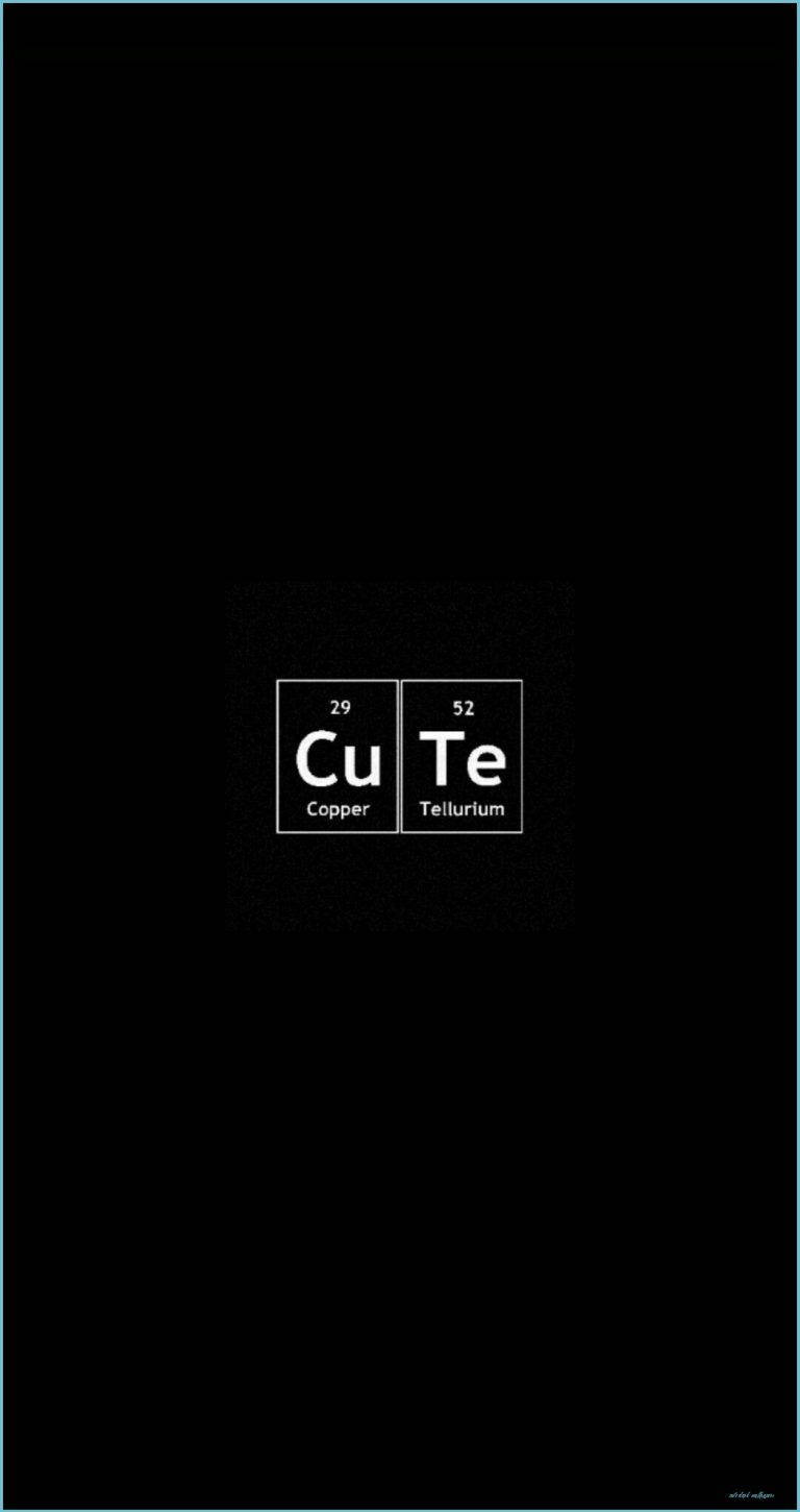 Periodic Table Cute Dark Girly Wallpaper