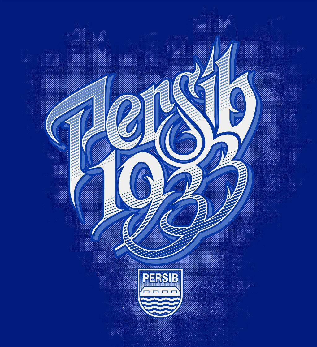 Persib Bandung Artistic Typography Wallpaper