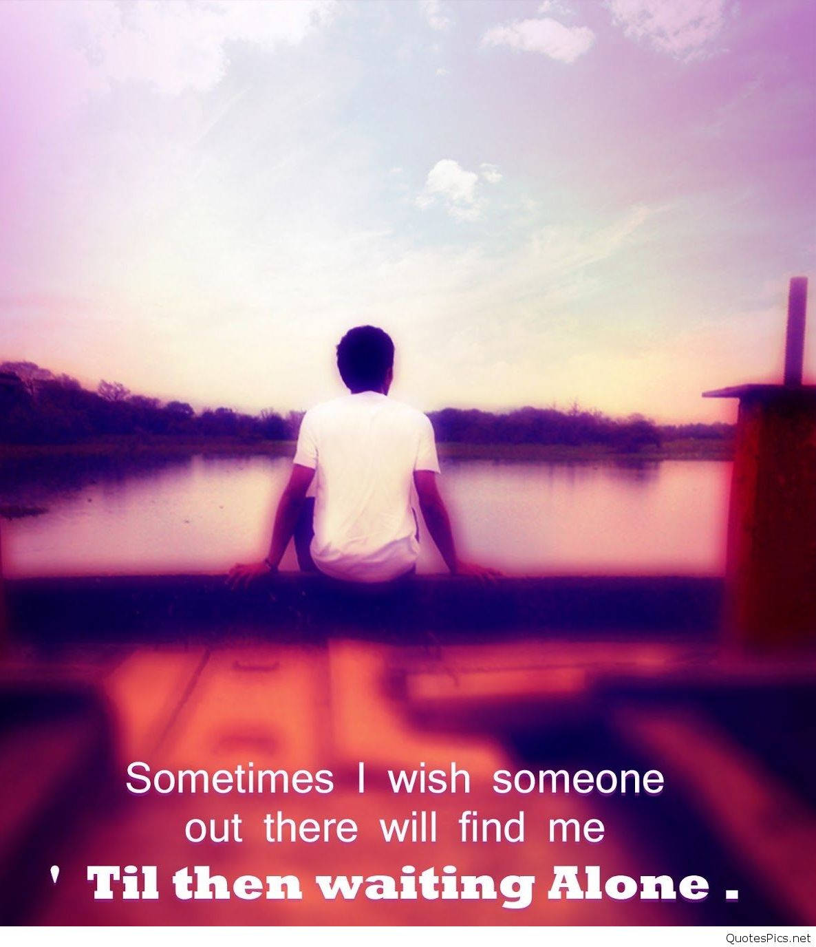 Person With Sad Quote Wallpaper
