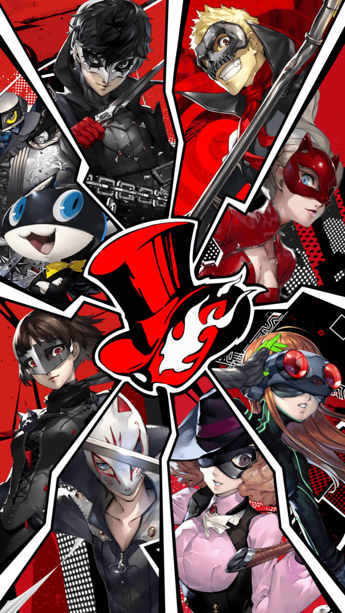 Persona 5 Phantom Thieves Members Collage Wallpaper