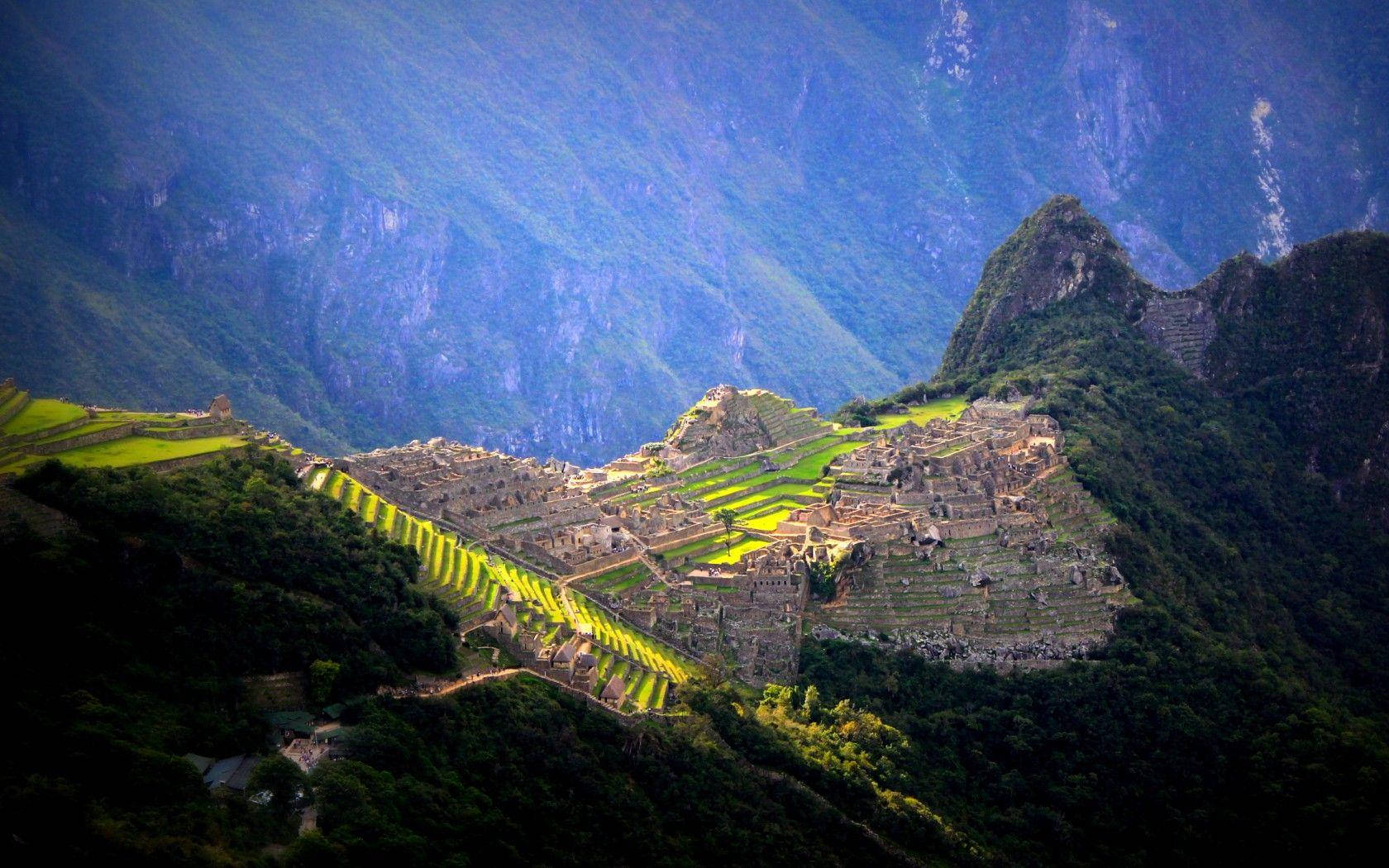 Peru Machupicchu Aerial View Wallpaper