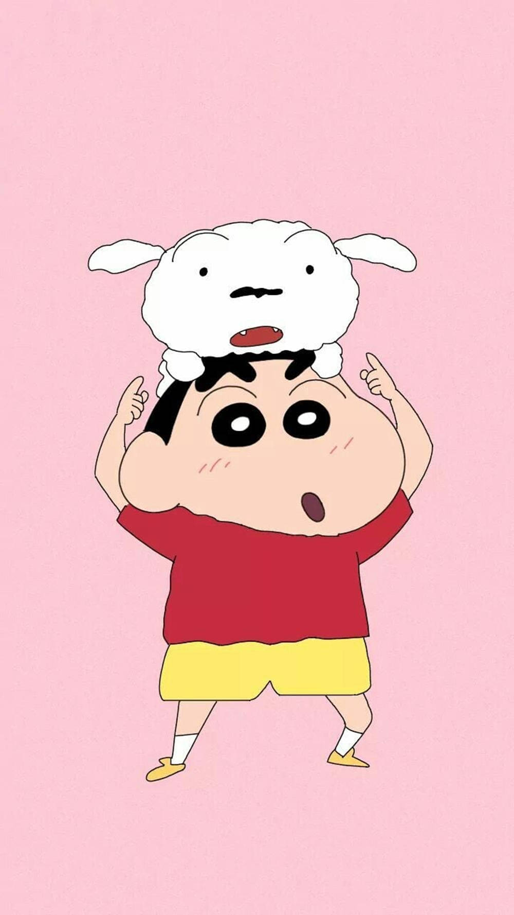 Pet Shiro And Shin Chan Iphone Wallpaper