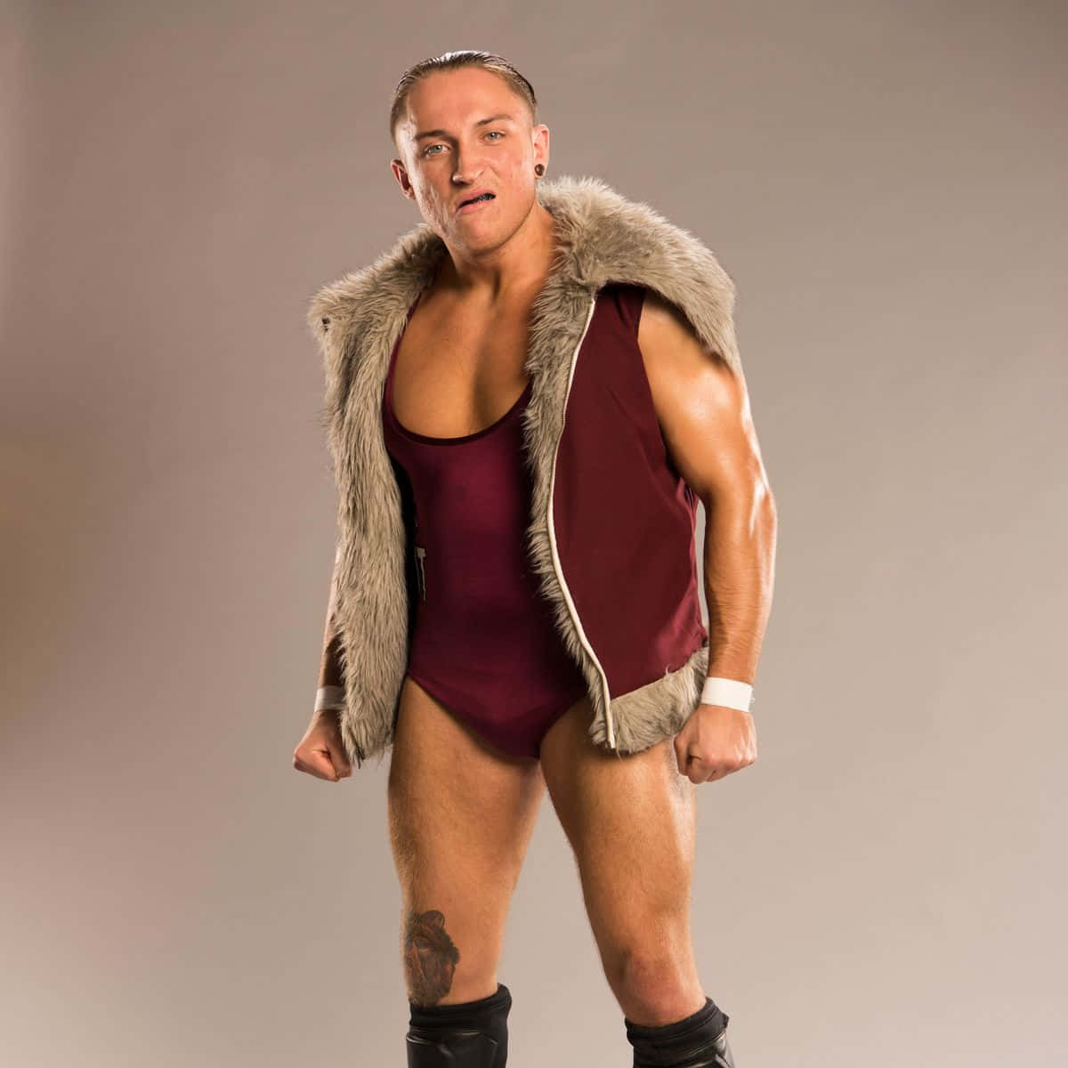 Pete Dunne, Breathtaking Wwe Wrestler In Action Wallpaper