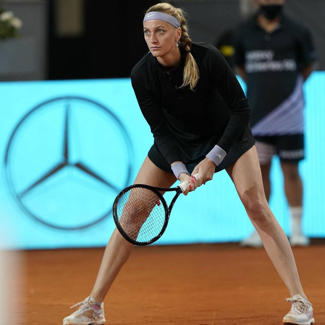 Petra Kvitova In Action Wallpaper