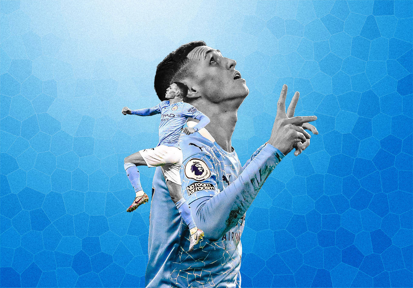 Phil Foden Polygon Fanart Wallpaper