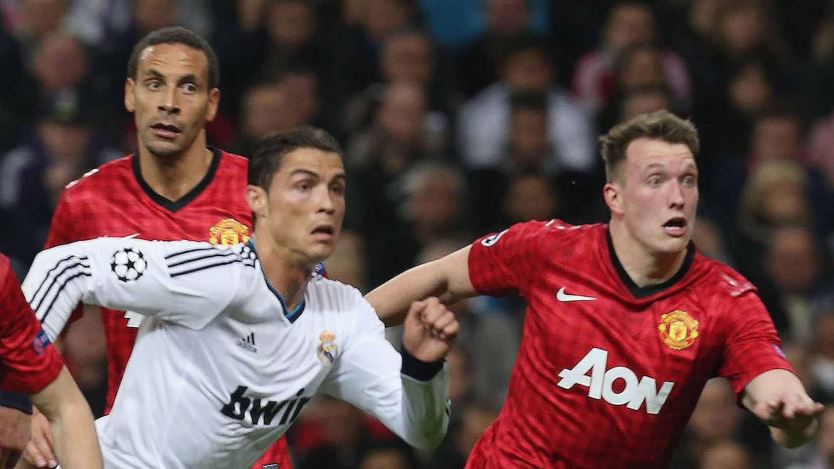 Phil Jones Next To Ronaldo Wallpaper