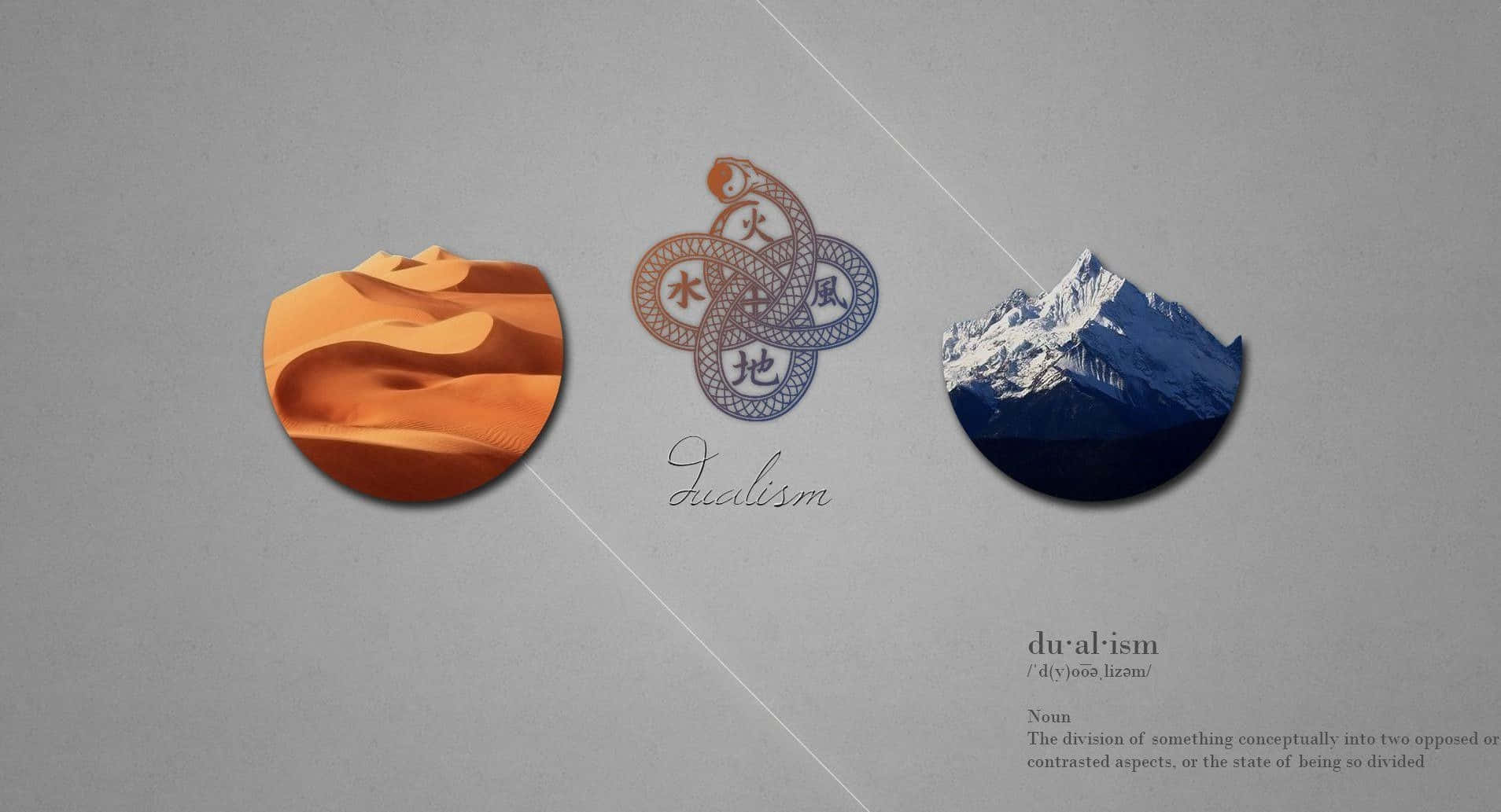 Philosophical Dualism Concept Wallpaper