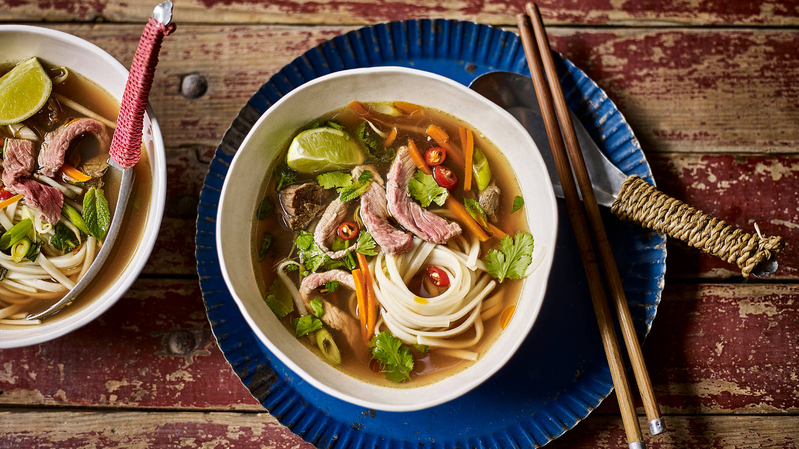 Pho Served With A Lime Wallpaper