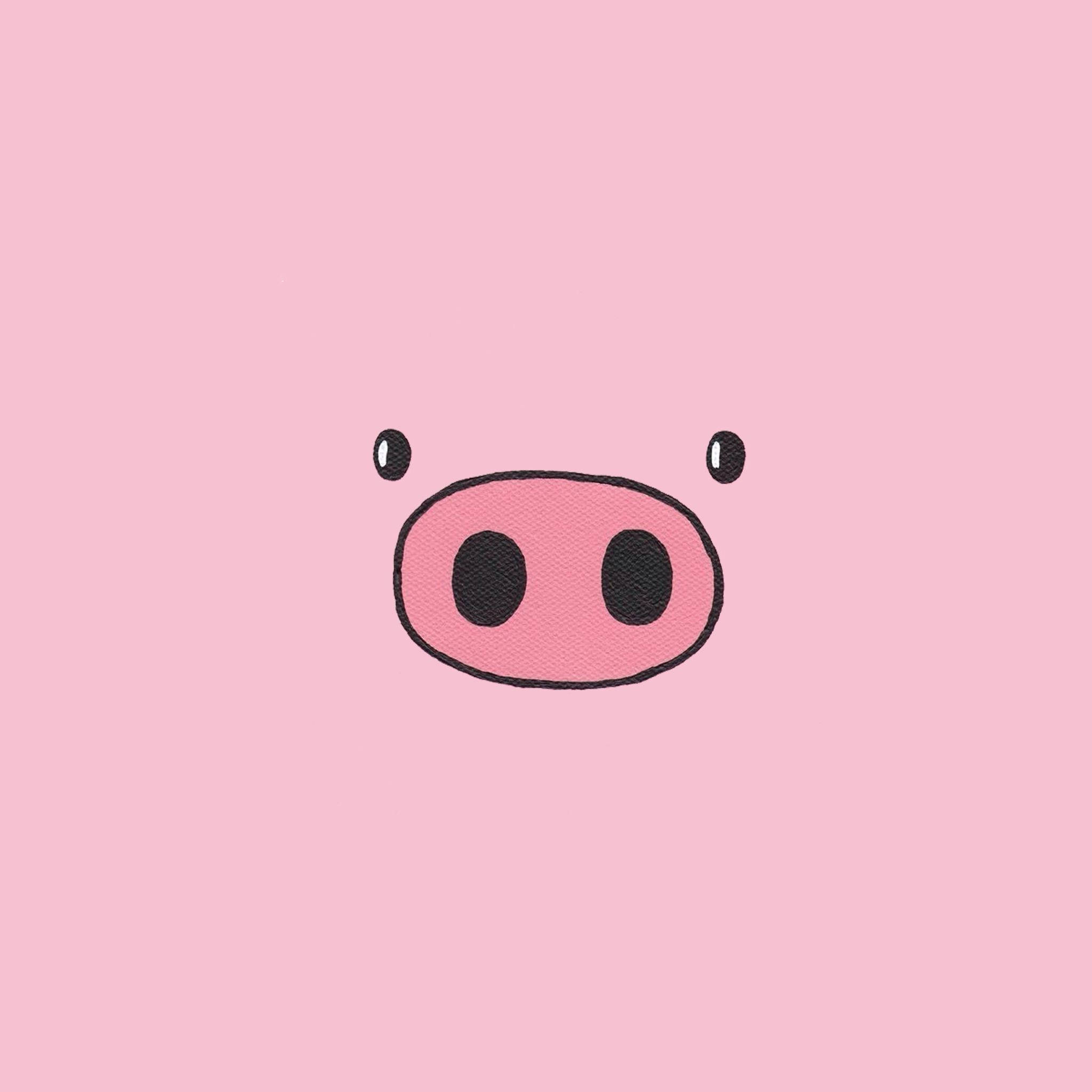 Piggy Stoic Face Art Wallpaper