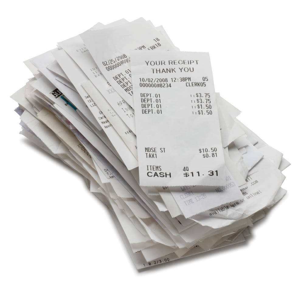 Pile Of Receipt Wallpaper