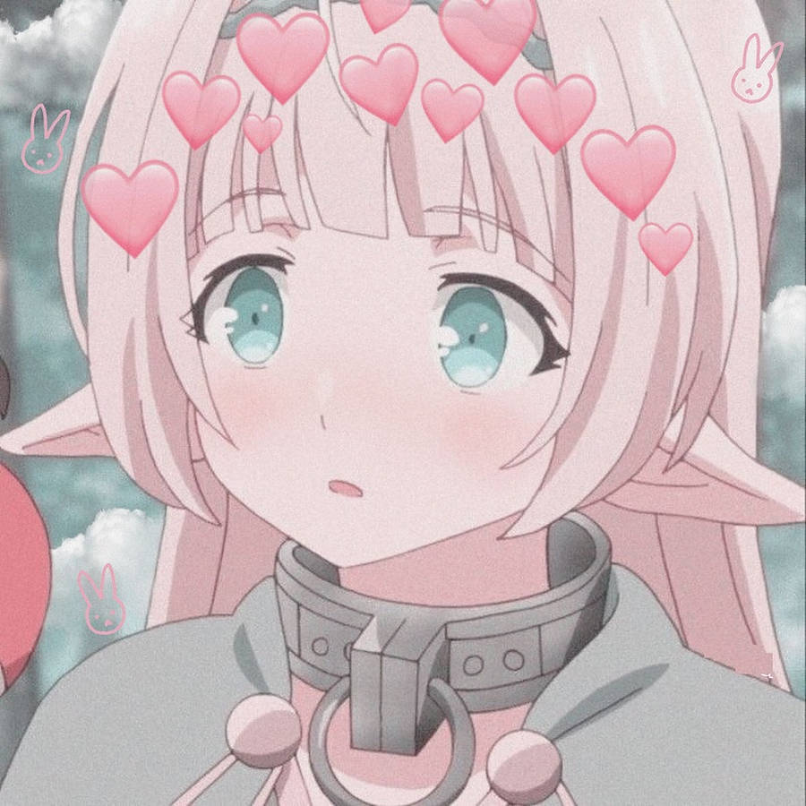 Pink And Gray Anime Girl Instagram Pfp Wallpaper