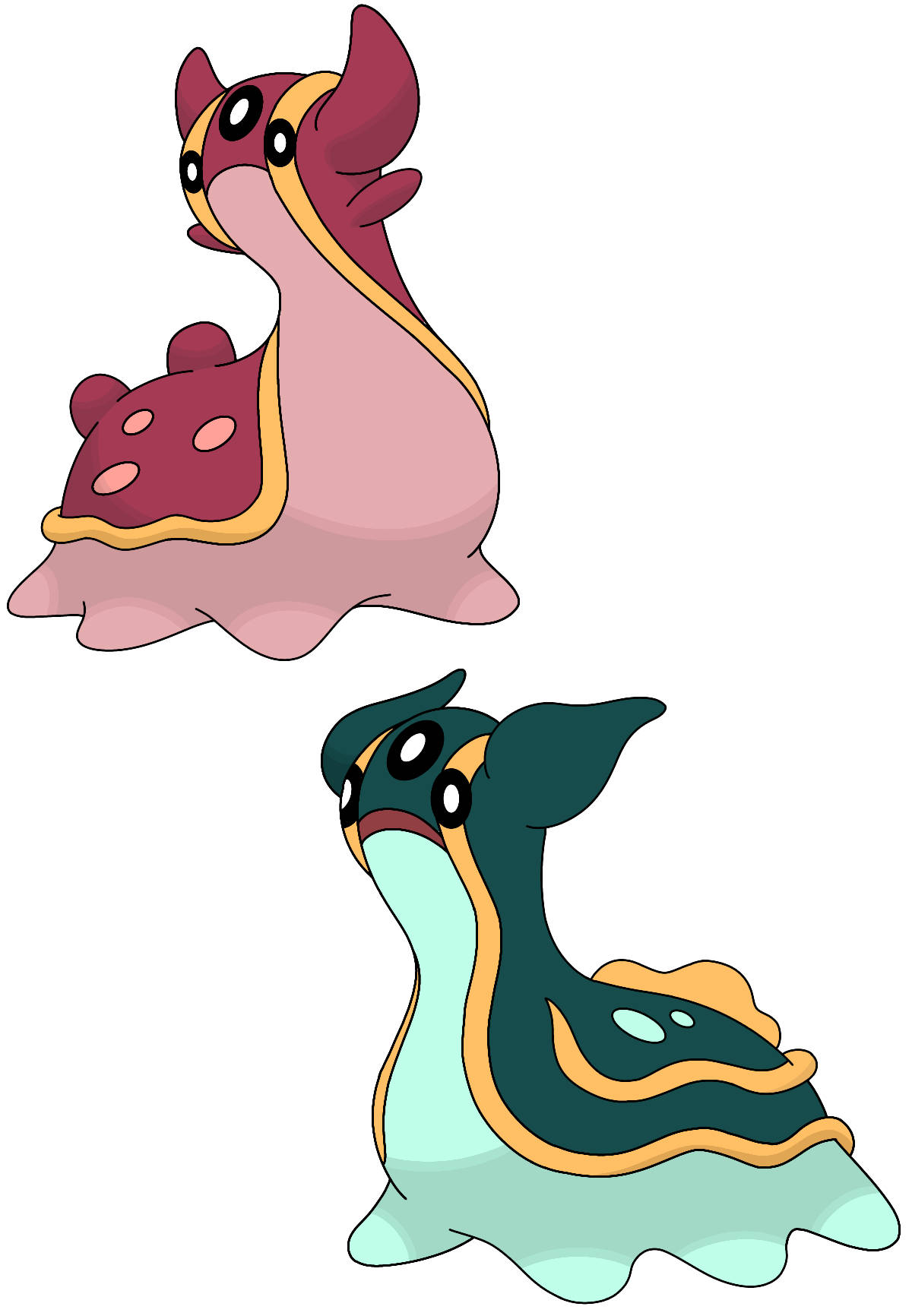 Pink And Green Gastrodon Wallpaper