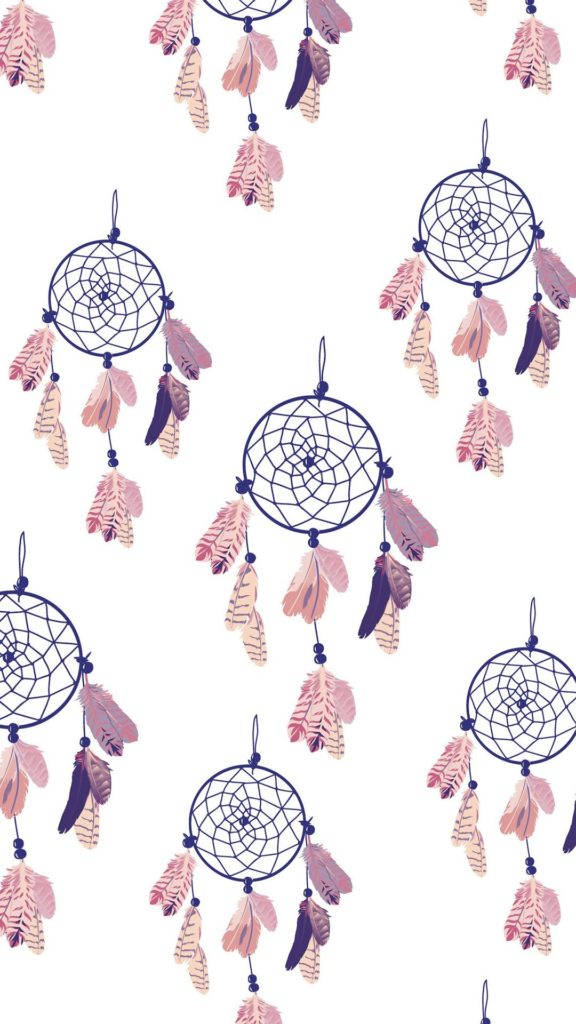 Pink And Purple Dreamcatchers Ios 7 Wallpaper